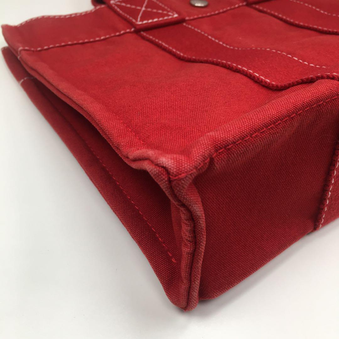 美品 エルメス フールトゥ ドーヴィル PM レッド ハンドバッグ ミニトート
