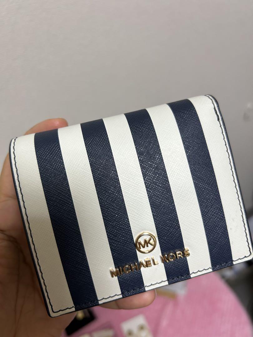 MICHAEL KORS ストライプ長財布 MICHAEL KORS マイケルコース 財布 MK コーティングキャンパス