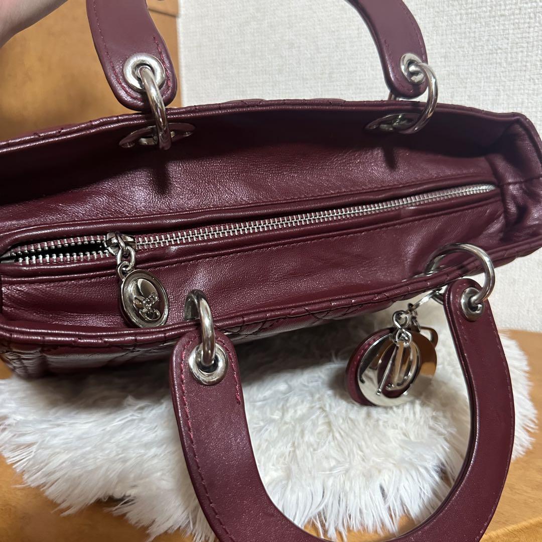 LADY DIOR handbag ディオールハンドバッグ本革ボールド 画像7