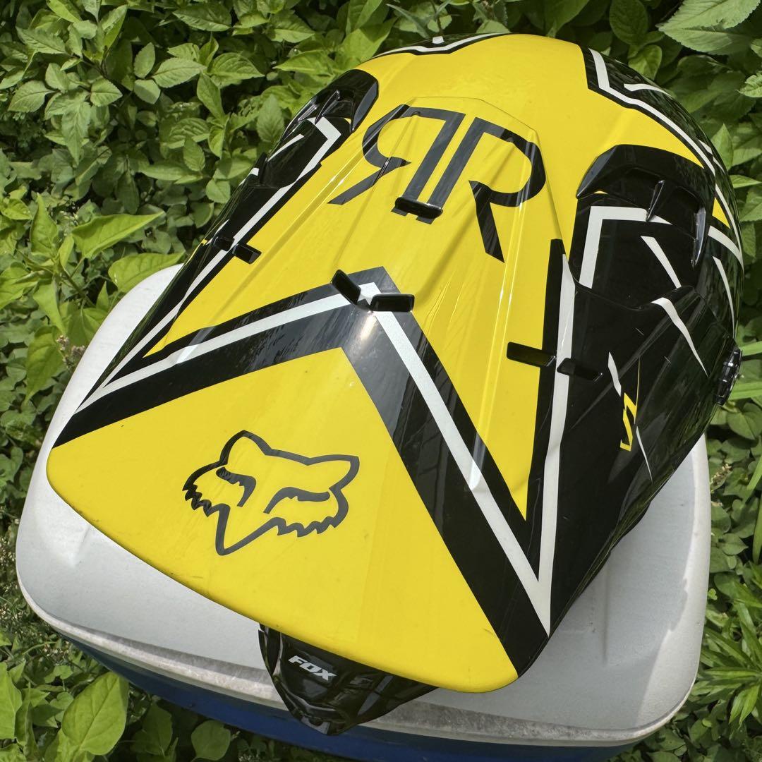 FOX RACING子供モトクロスヘルメットV1中古YM49-50cmユースMX
