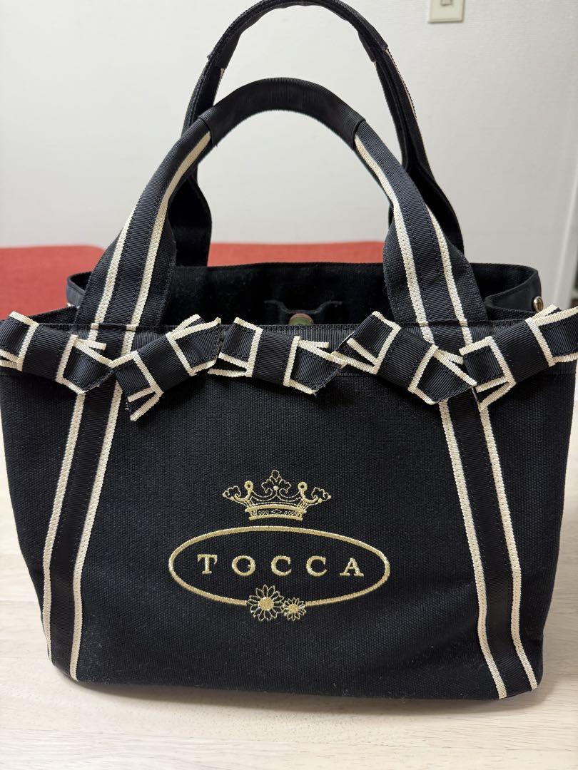 TOCCA☘️黒☘️リボンだらけ✨大きめバック✨美品✨✨✨