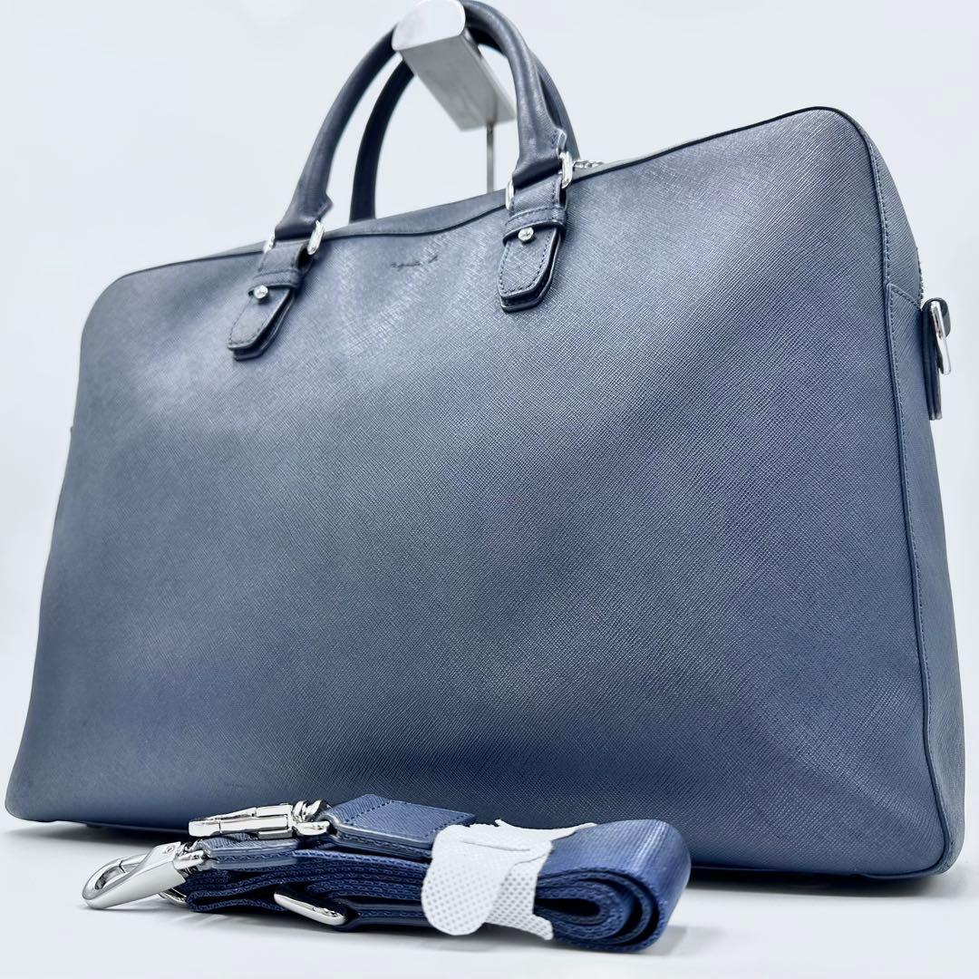アニエスベー 2WAY ビジネスバッグ オールレザー シボ革 PC A4収納agnes b. VOYAGE