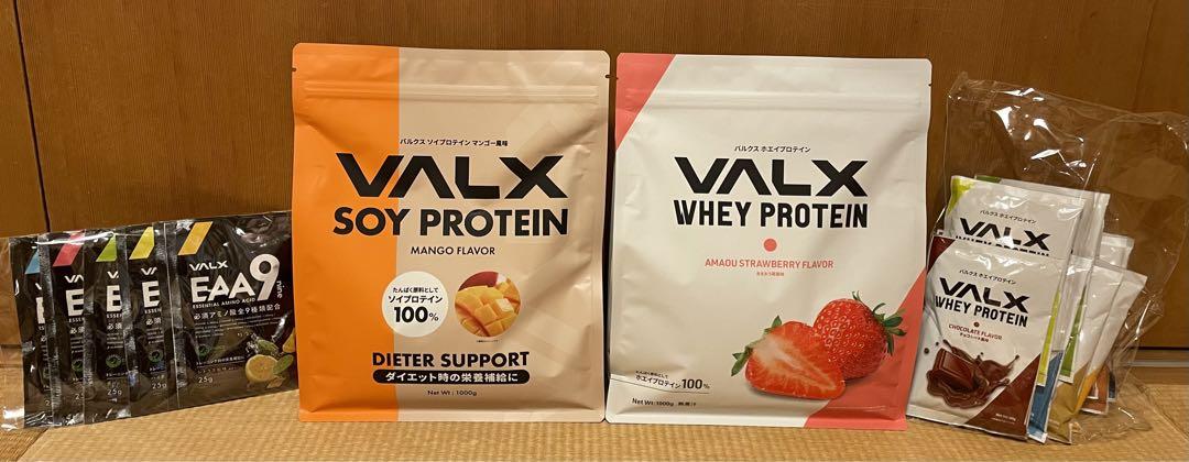 VALX ホエイプロテイン、ソイプロテイン、EAA9 トライアルセット
