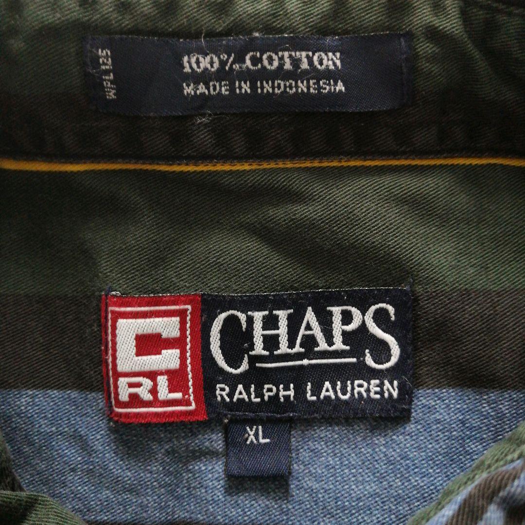 格安再入荷 大人気 刺繍ロゴ マルチストライプ長袖シャツ bFIV2-m93593282975 チャップスラルフローレン 送料無料得価