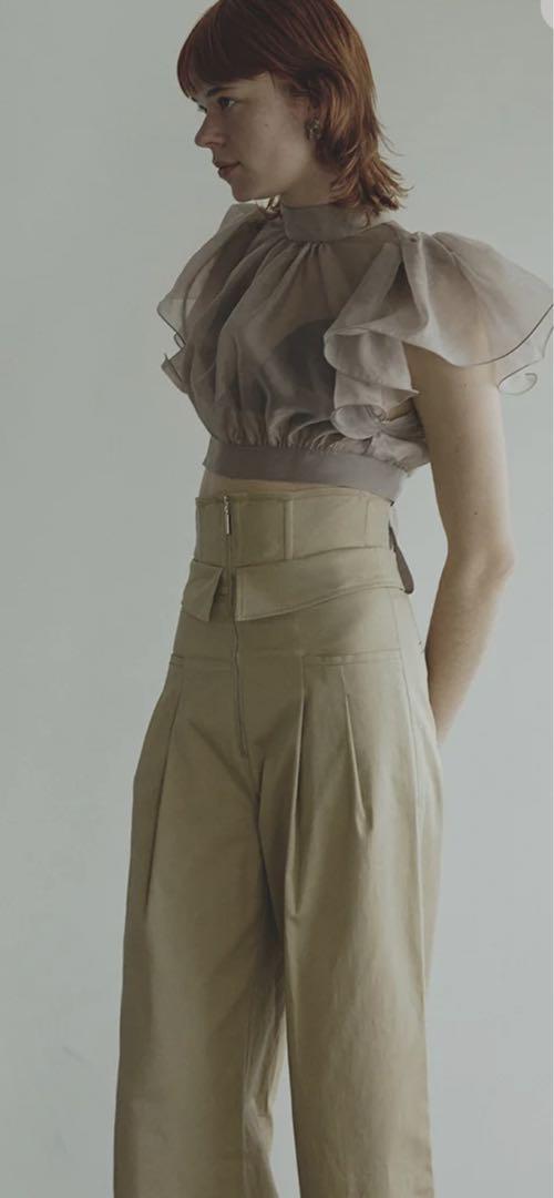 【新発売】 snidel ベージュ コルセットデザインパンツ パンツ