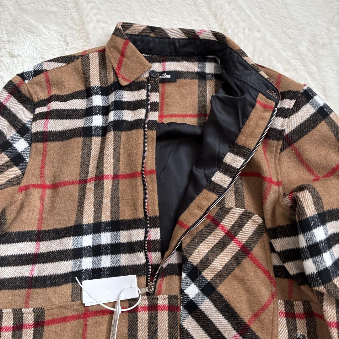 WE11DONE チェック柄 ブルゾン ジャケット M ベージュ系 メンズ WE11DONE チェック柄 ブルゾン ジャケット M ベージュ系 メンズ