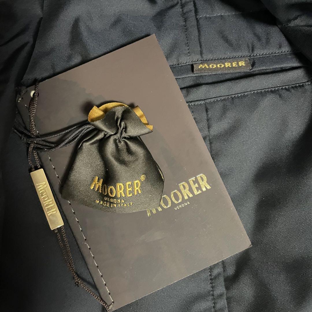 MOORER ムーレー　VERONA 極美品　レア　ファー付きダウン ネイビー