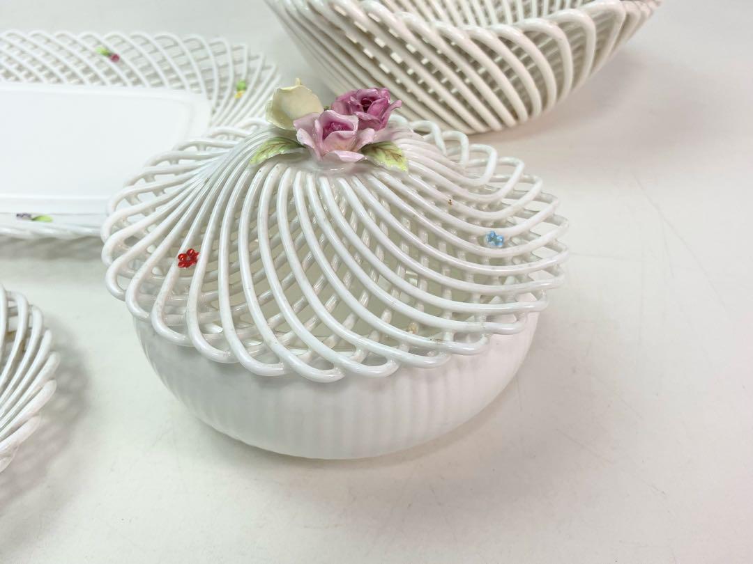 廃盤品 マルリ 陶器製 花柄 食器セット スプーン