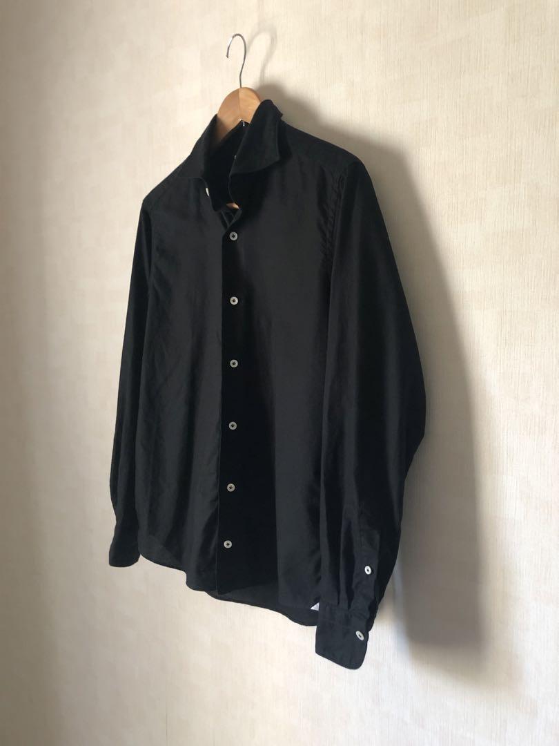 GIANNETTO カッタウェイ コットン オックス ブラック　39 GIANNETTO カッタウェイ コットン オックス ブラック 39 - メルカリ