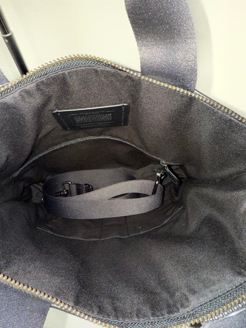 極美品　COACH レザー ブラック トートバッグ　ショルダーバッグ　2way