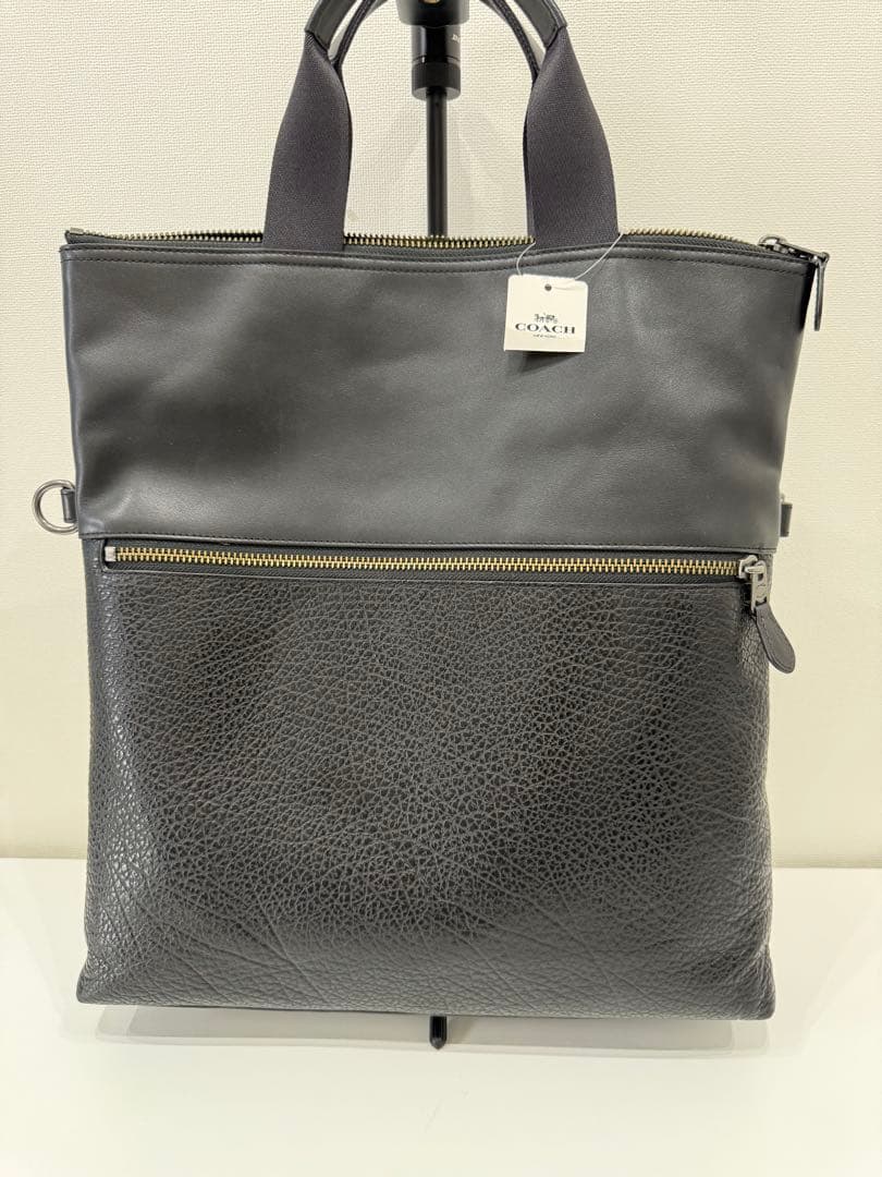 極美品　COACH レザー ブラック トートバッグ　ショルダーバッグ　2way