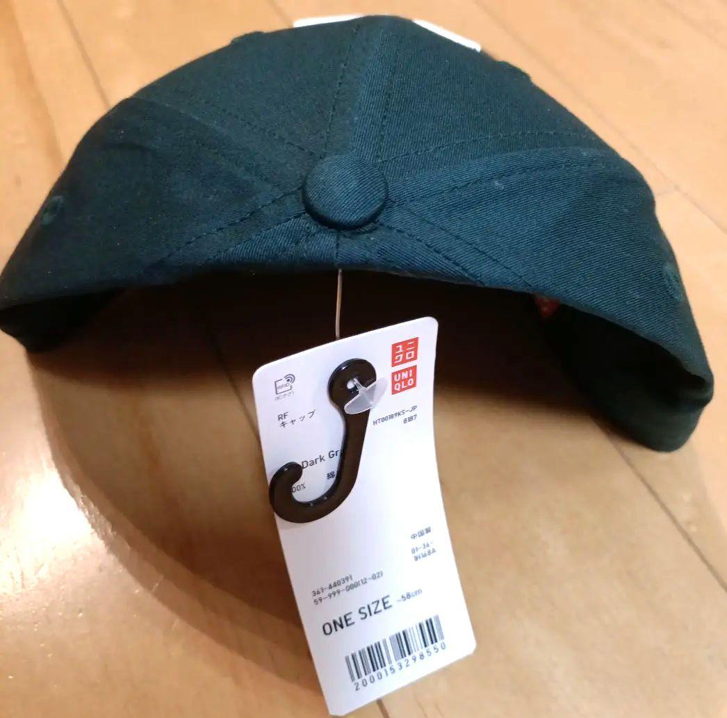 ユニクロ　ダークグリーン キャップ ロジャー フェデラーロゴ　新品！