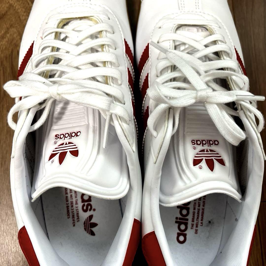 adidas Gazelle ホワイト/レッド ガゼル25.5cm - メルカリ