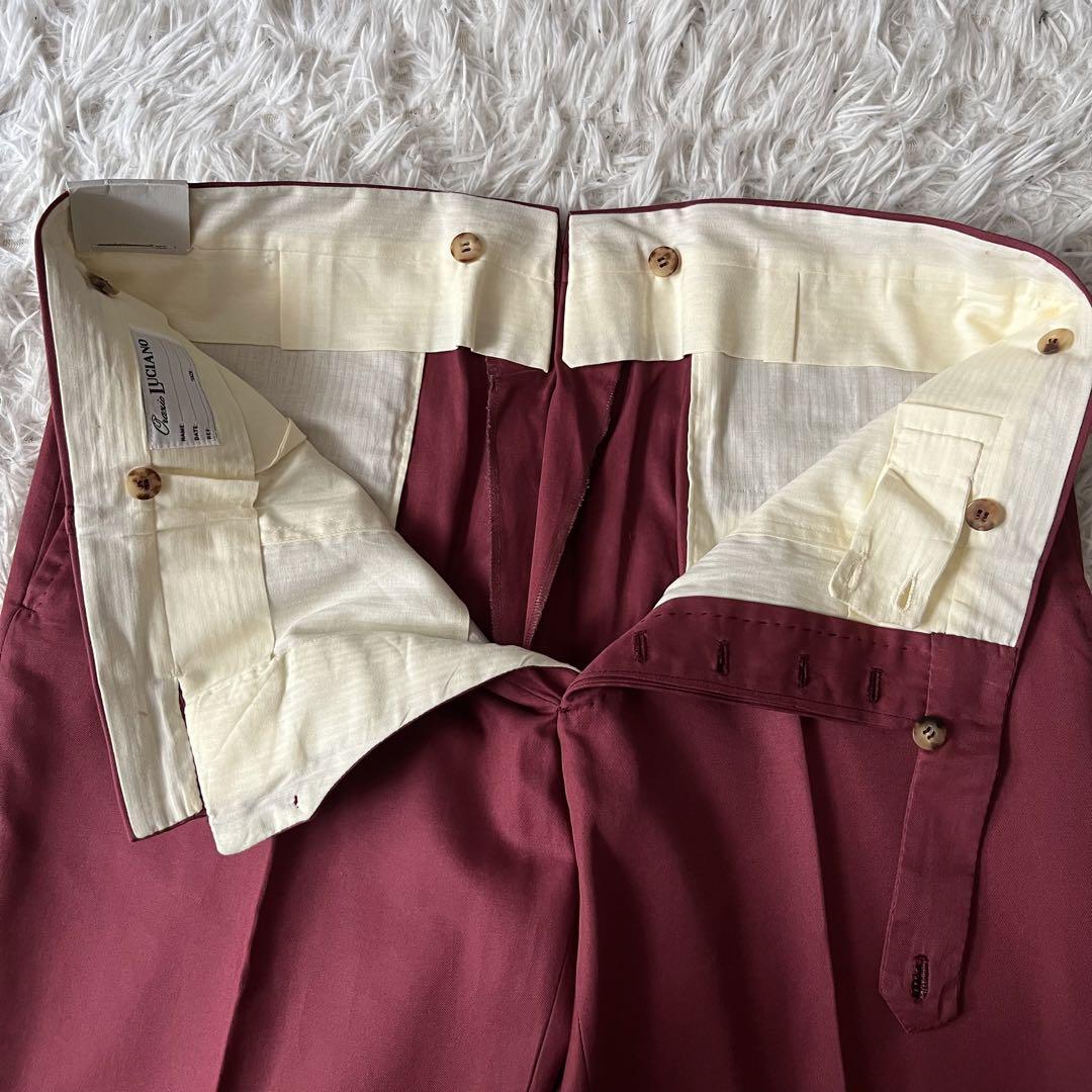 未使用タグ付 オラッツィオルチアーノ パンツ スラックス 52 2XL レッド