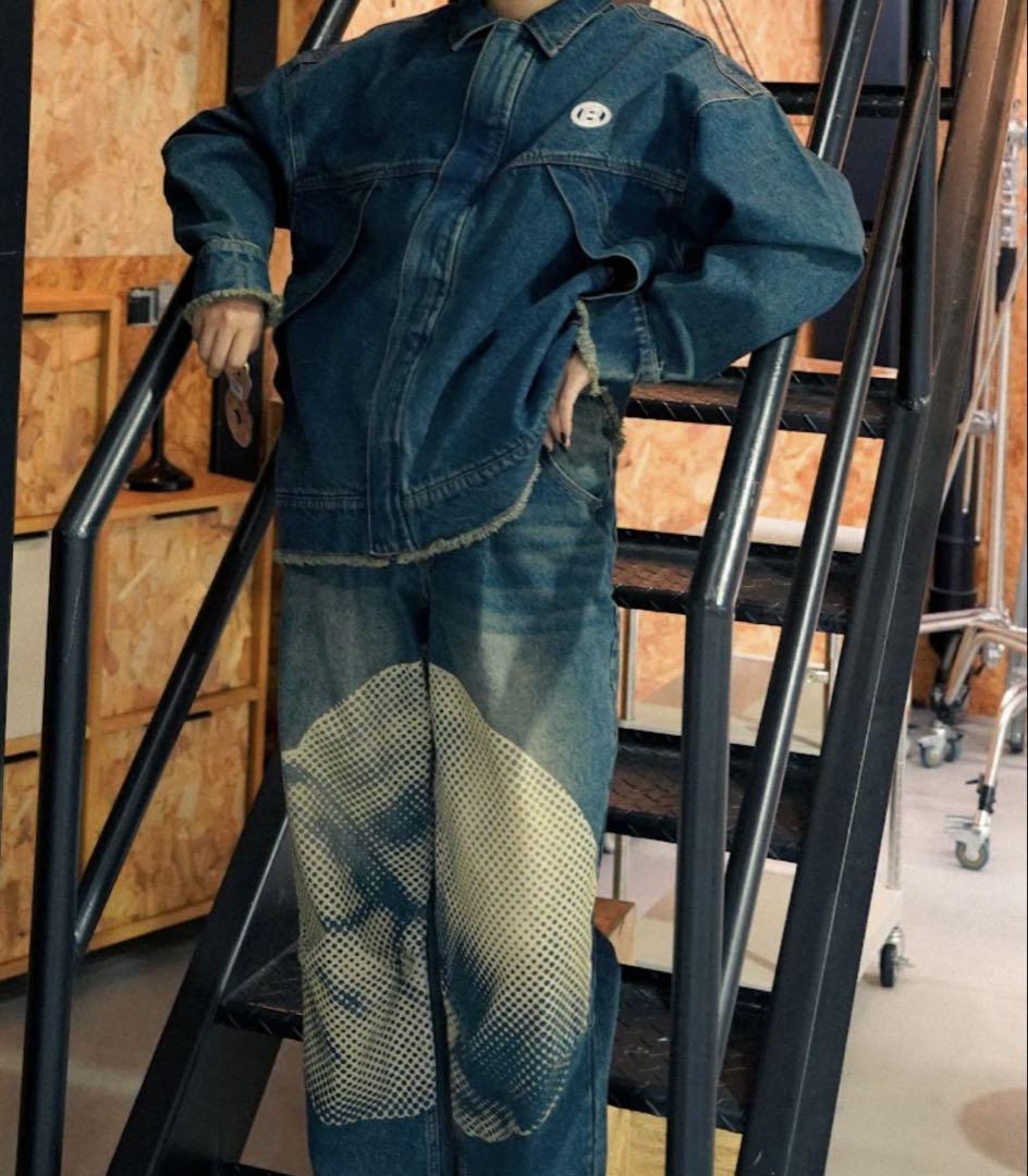 NIGEL CABOURN LYBRO ストライプカバーオール 44 XS NIGEL CABOURN LYBRO ストライプカバーオール 44 XS