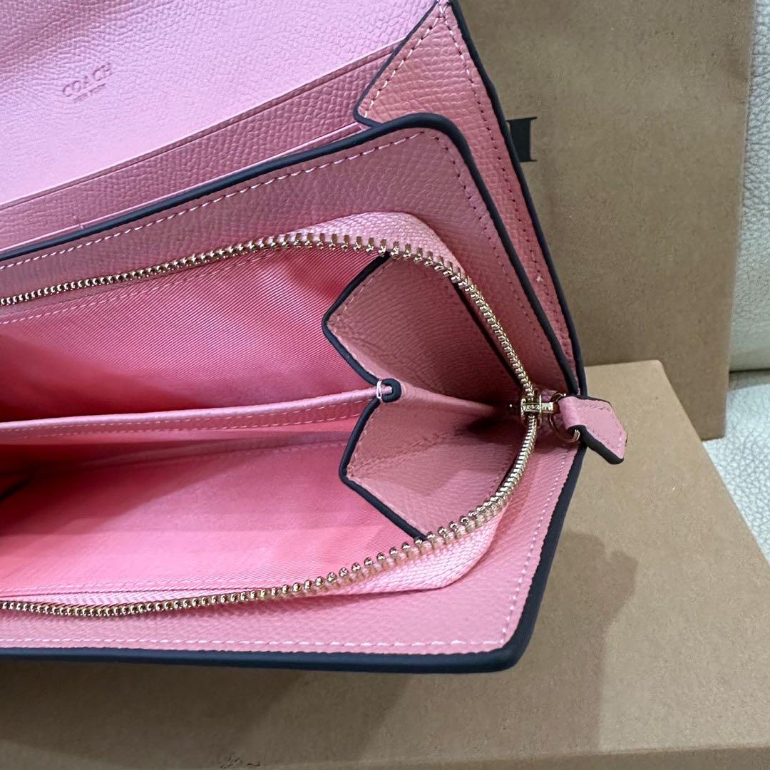 コーチ COACH 花柄 長財布 ブラウン