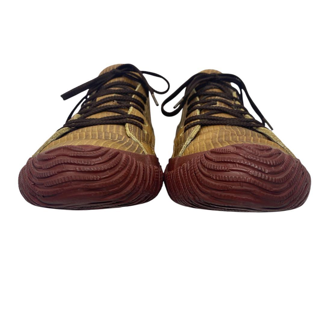 【希少】 スピングルムーブ　26.5 スニーカー 型押し レザー ブラウン 茶色