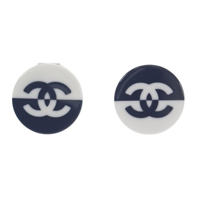 【CHANEL】ラウンドココマーク ツートン バイカラー 17P刻印 ピアス