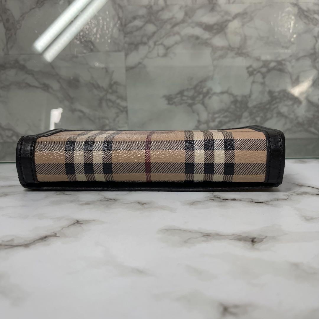 BURBERRY バーバリー 長財布 ノバチェック ホース 本革 レザー