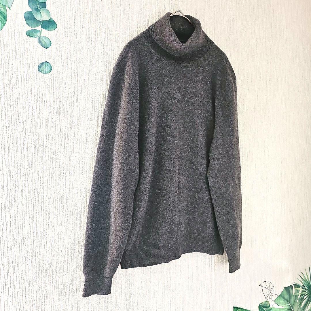 【LAND'S END 】カシミヤ タートルネック セーター M グレー
