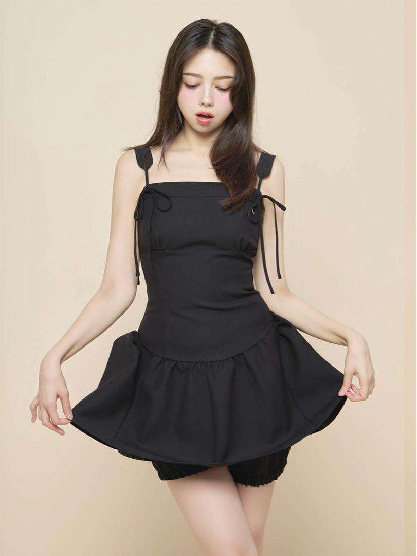 ANDMARY】Mary logo flare mini dress