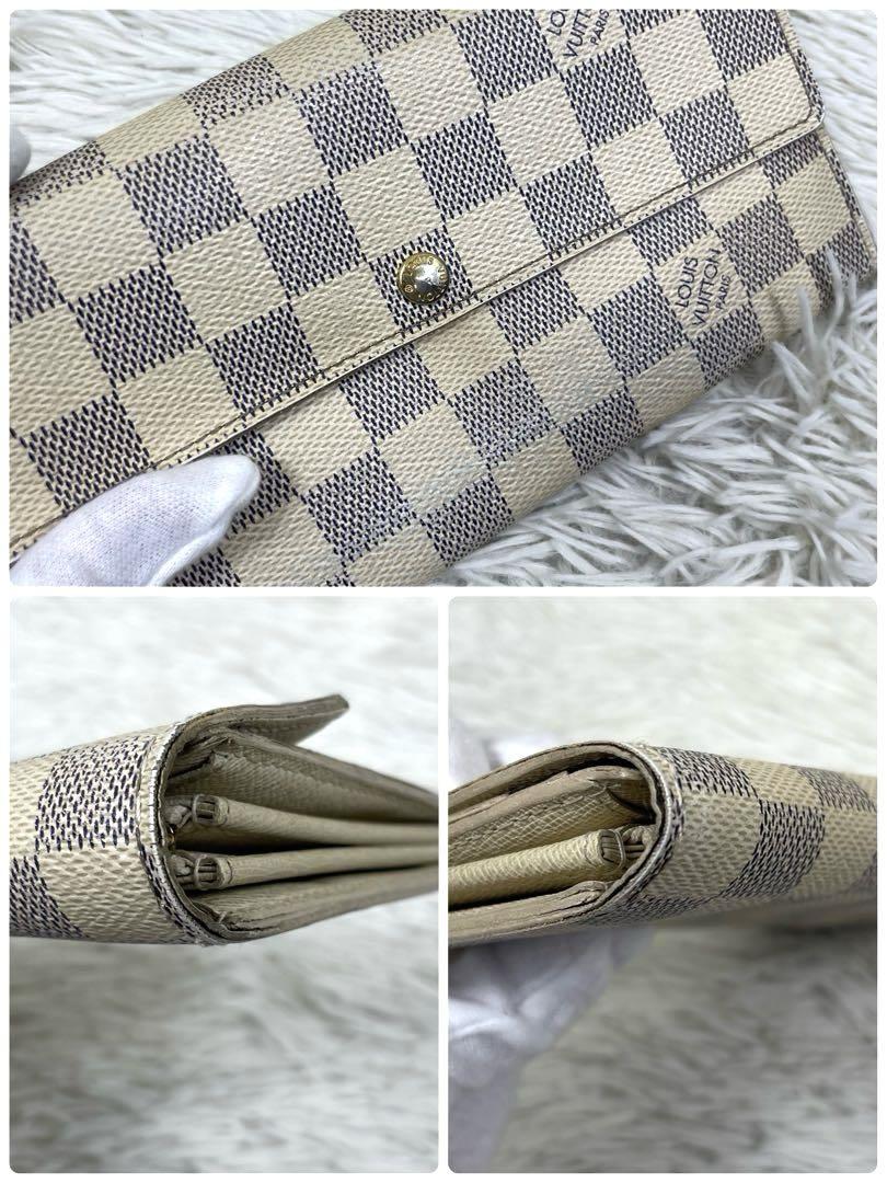 LOUIS VUITTON 長財布　ダミエアズール ポルトフォイユ サラ