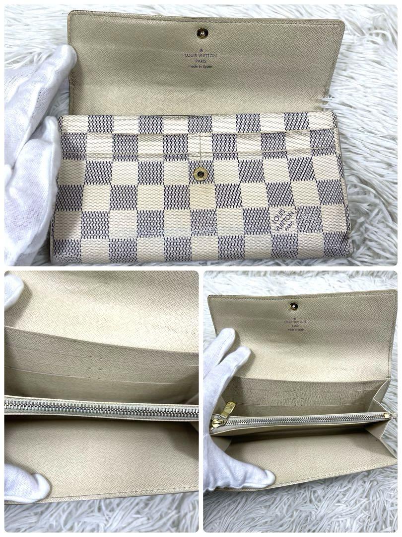 LOUIS VUITTON 長財布　ダミエアズール ポルトフォイユ サラ