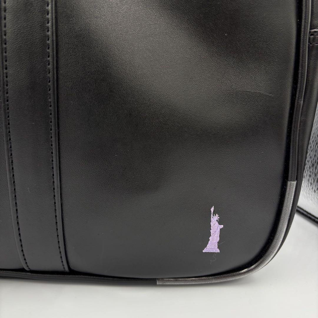 安価 極美品 希少品 EASTBOY スクールバッグ レザー 革 黒 A4 肩掛け バッグ