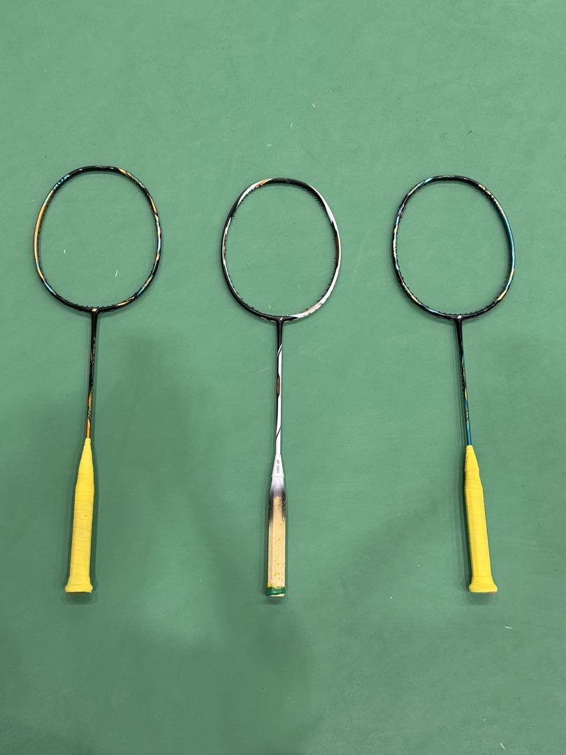 バドミントンラケット 3本 ジャンク品 バドミントンラケット ジャンク品3本セット - メルカリ
