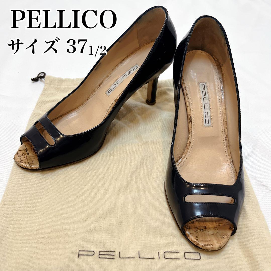 『PELLICO』オーブントゥパンブス(保存袋付き) 保存袋付き✨PELLICO アネッリ オープントゥ パンプス 24.5