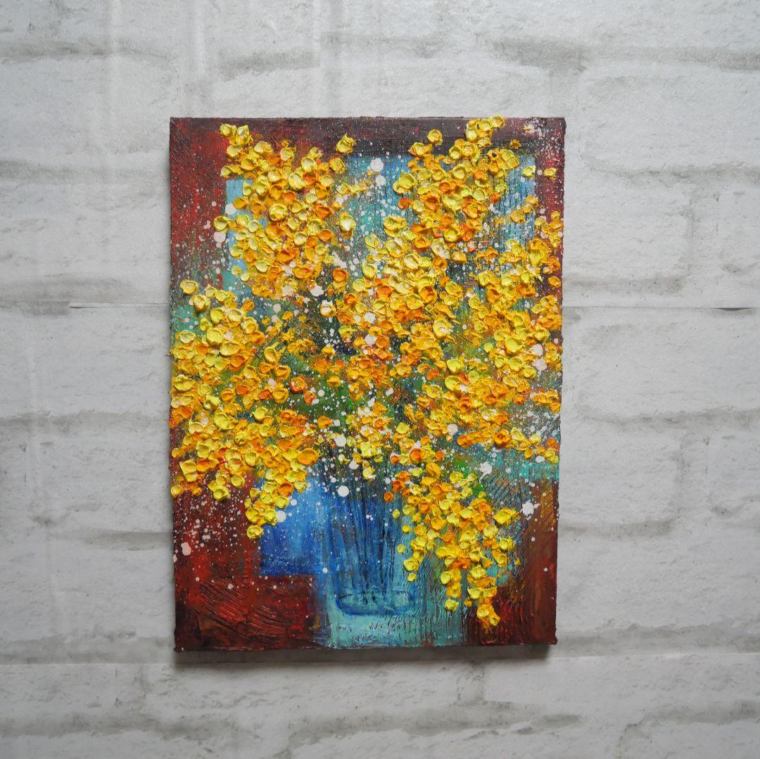 油絵 油彩 油彩画 絵 絵画【ミモザ】 画像13