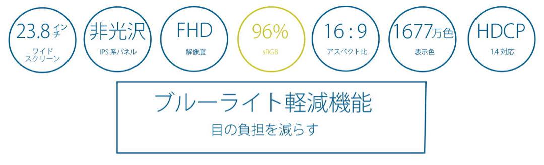 JAPANNEXT23.8インチIPS搭載液晶モニター JN-238i75F-W