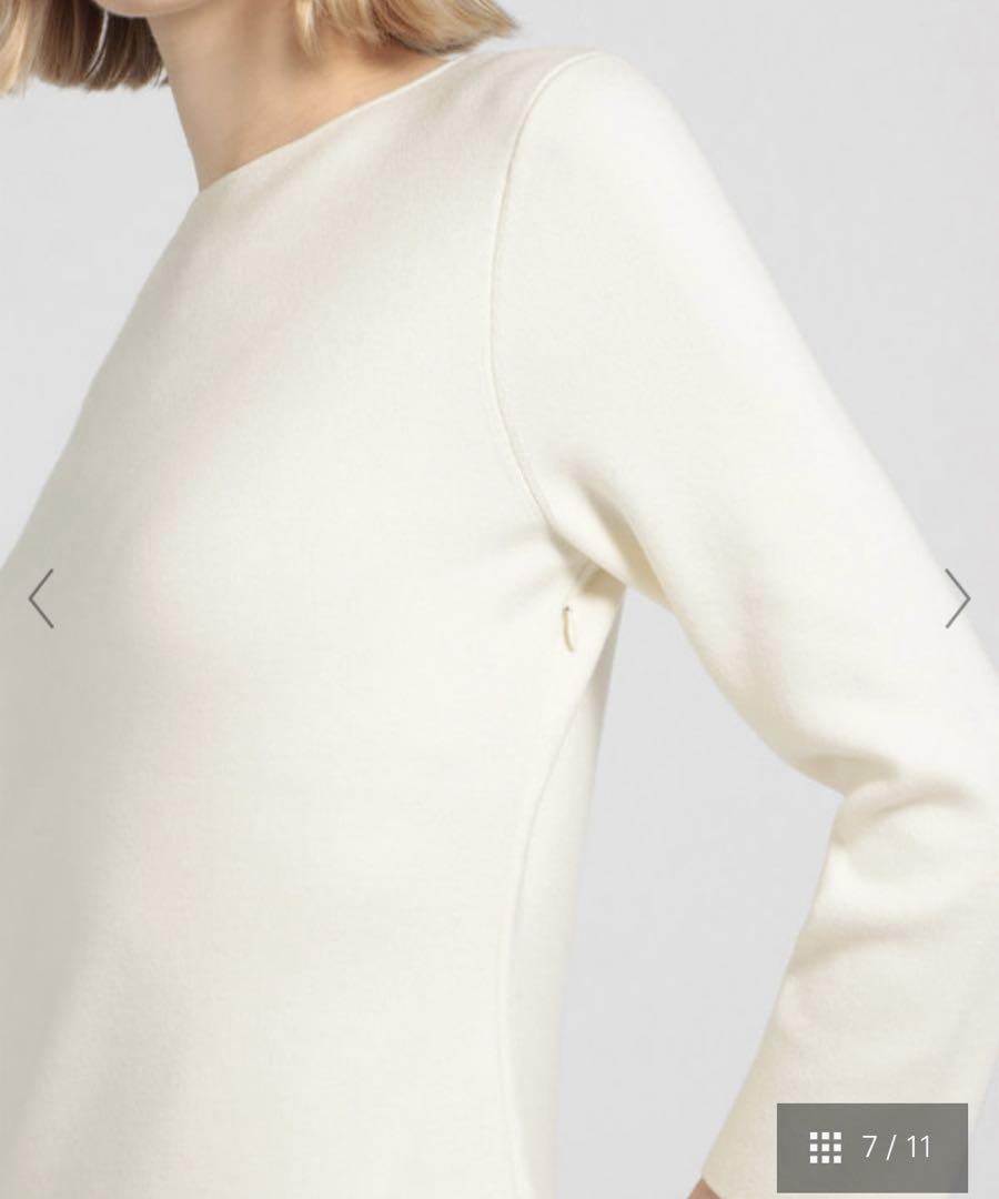 Theory アイボリー ミニワンピース 春秋冬 0サイズ(XS) 7分袖 美品 Theory アイボリー ミニワンピース 春秋冬 0サイズ(XS) 7分袖 美