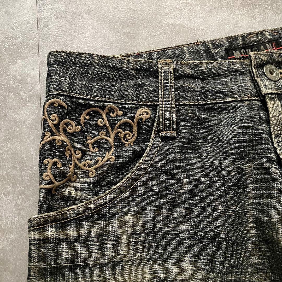 00s morgan vintage wash flared denim Y2K - メルカリ