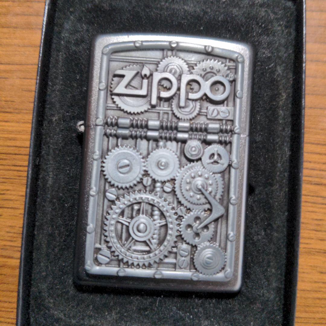 劇レア新品zippoジッポー歯車レリーフ防風オイルライタースチームパンクのサムネイル