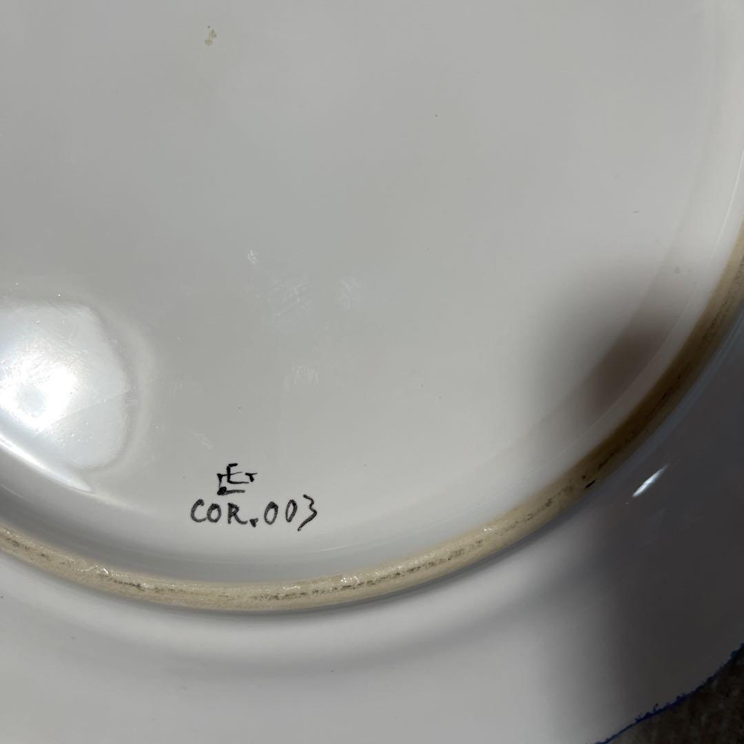 フランス アンリオ・カンペール焼き 陶器皿 定番柄