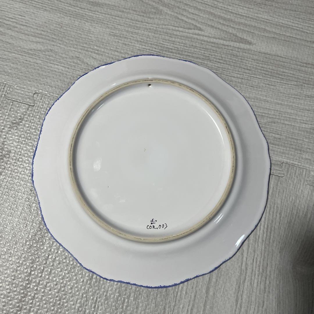 フランス アンリオ・カンペール焼き 陶器皿 定番柄