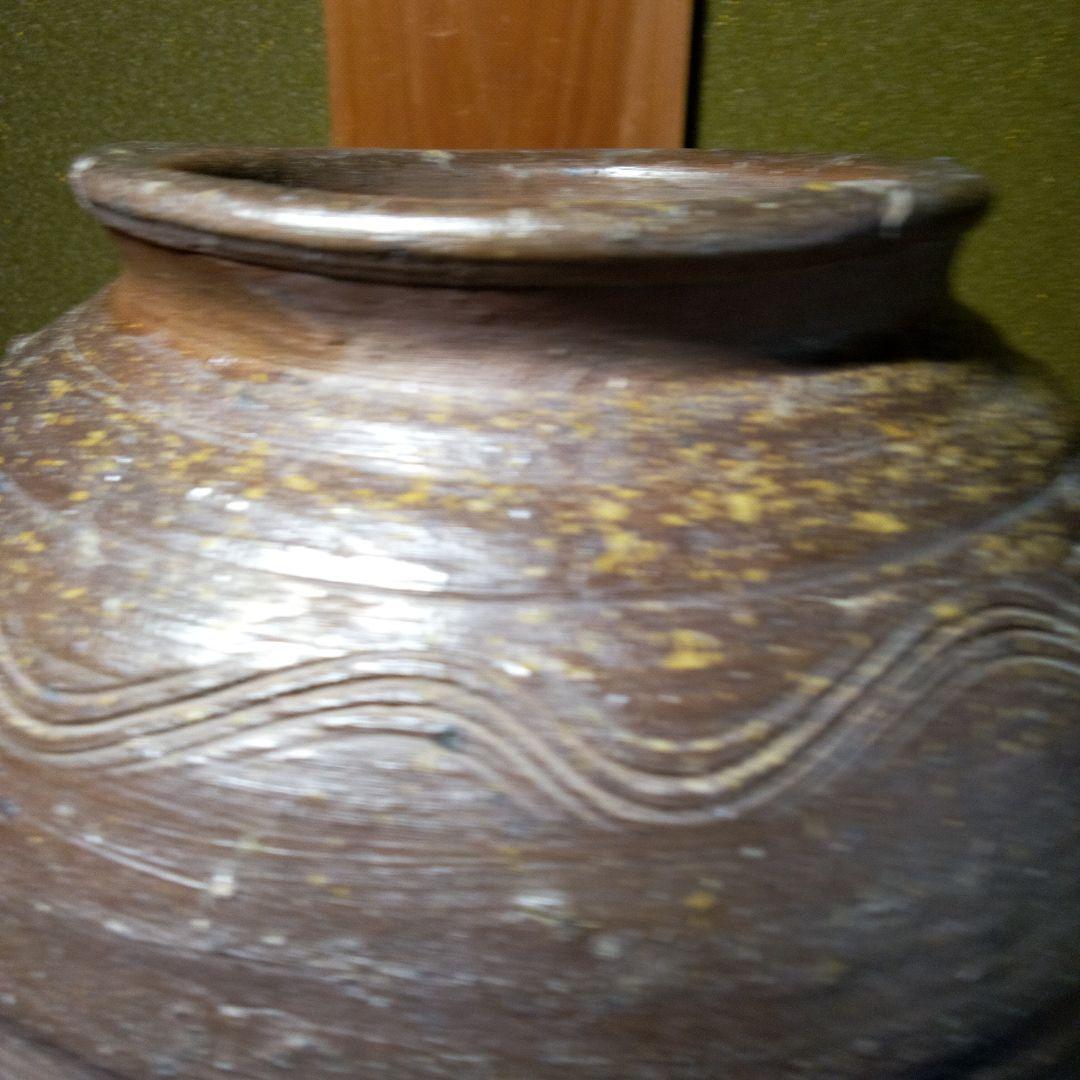 『2年保証』 古備前室町時代波状紋茶壺 コレクション