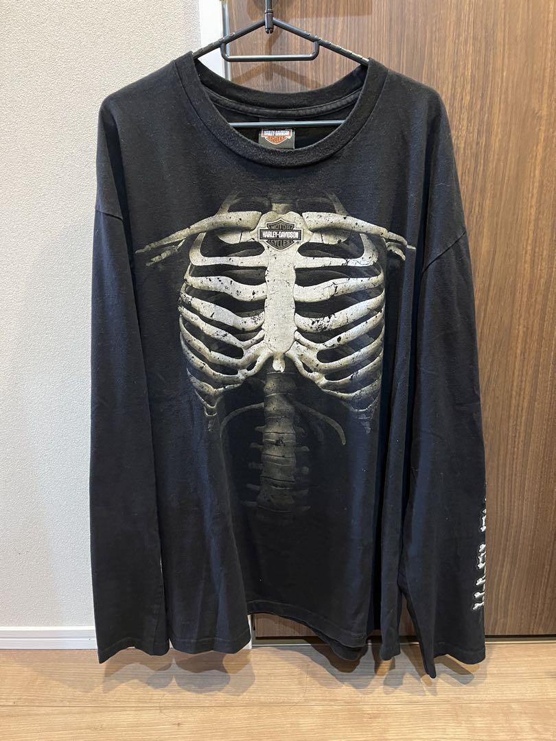 HARLEY-DAVIDSON ハーレーダビッドソン ロンT スカル　骨　2XL