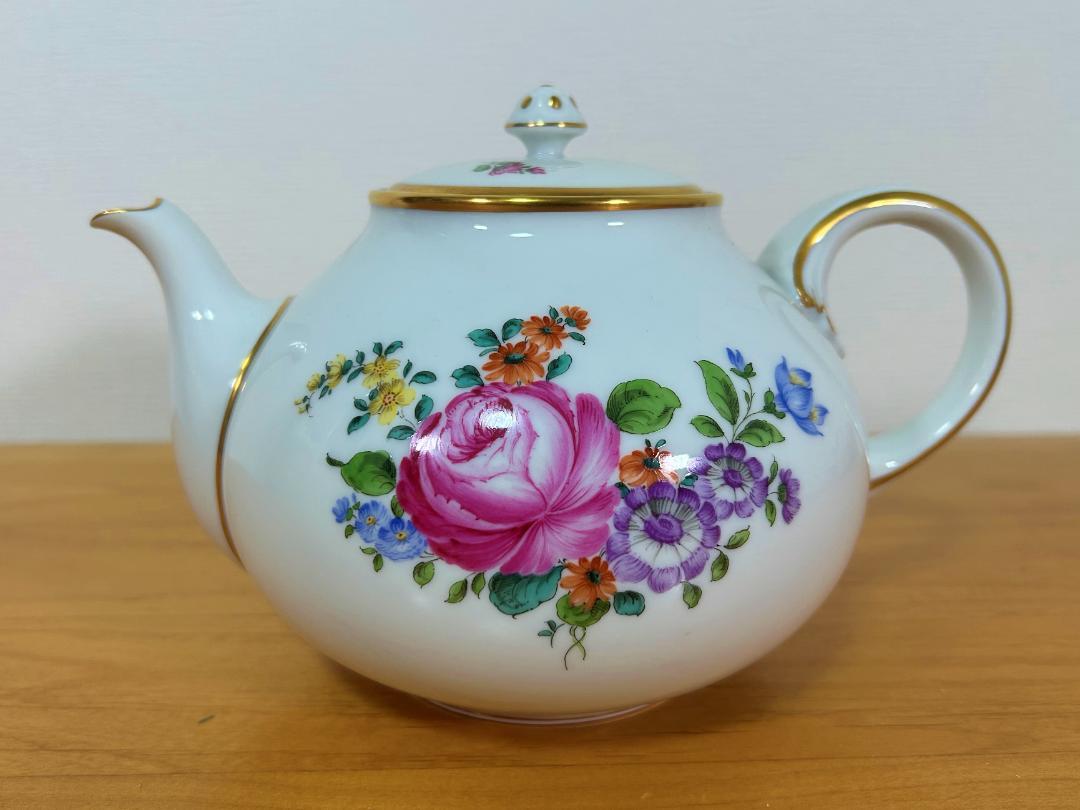 アウガルテン シンプルブーケ ポット AUGARTEN 金彩 フラワー 薔薇