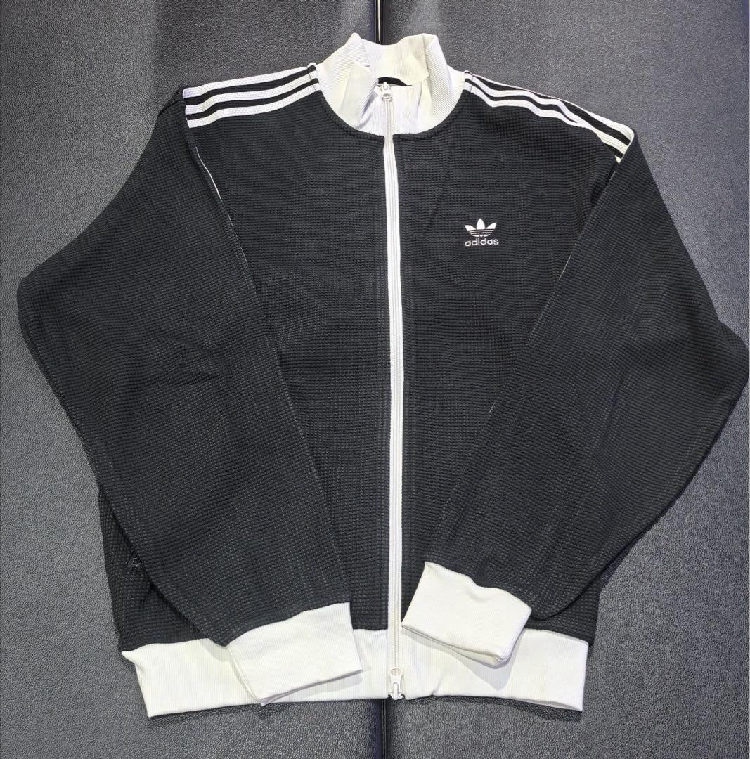 日本未発売3XL Adidas ストライプ ニット ジャケット KC2619