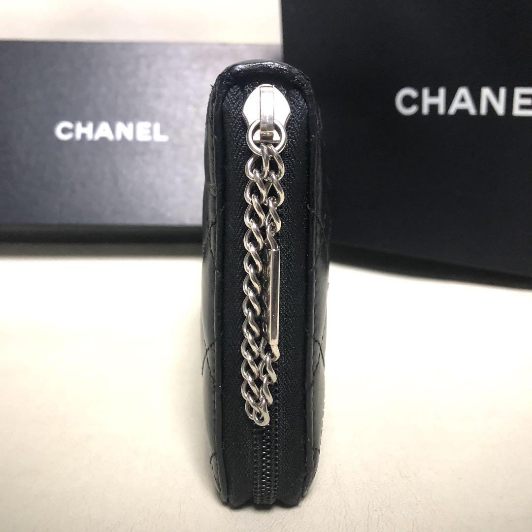 CHANEL シャネル カンボンライン ジッピーオーガナイザー 長財布 ブラック