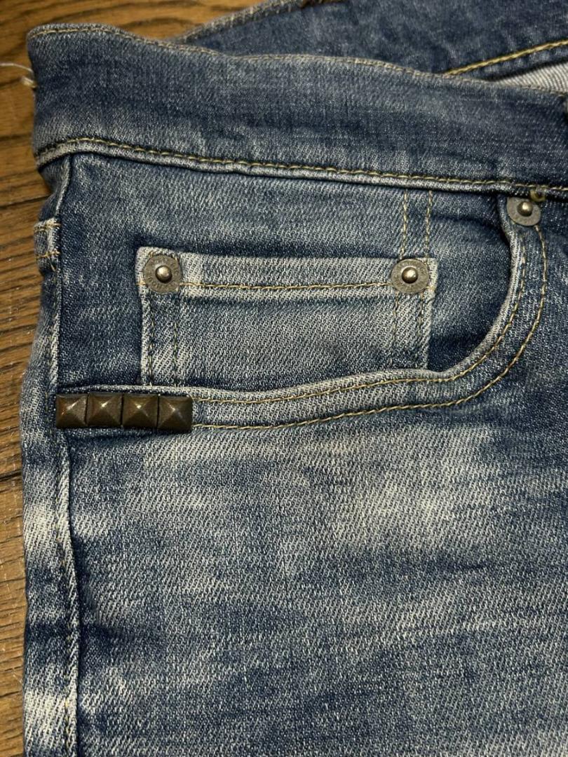 ヒステリック グラマー 0252AP08 クラッシュ加工 ストレッチデニムパンツ_画像1