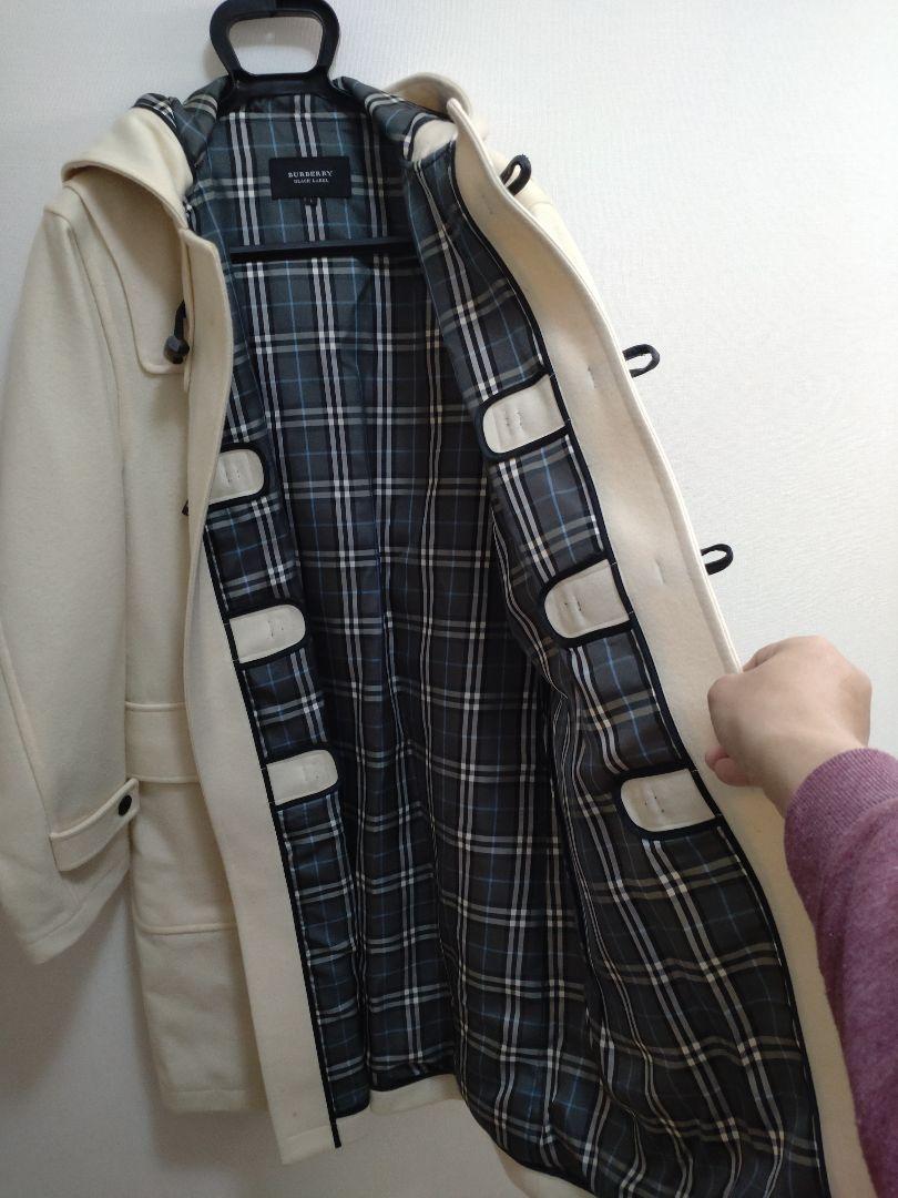 BURBERRYブラックレーベル ダッフルコート　ホワイト　L