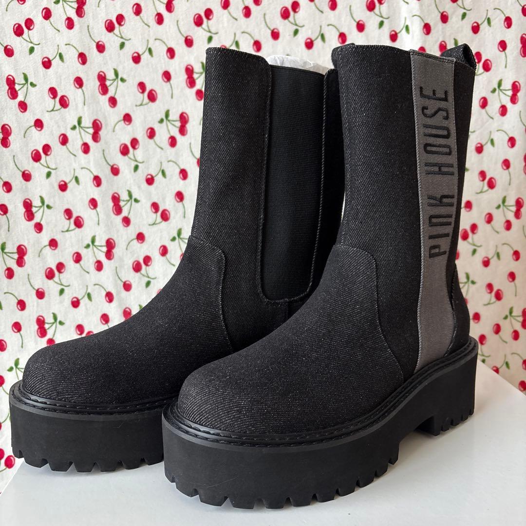 ピンクハウス 2024 デニムブーツ4L(未使用品) ピンクハウス 2024 デニムブーツ4L(未使用品)