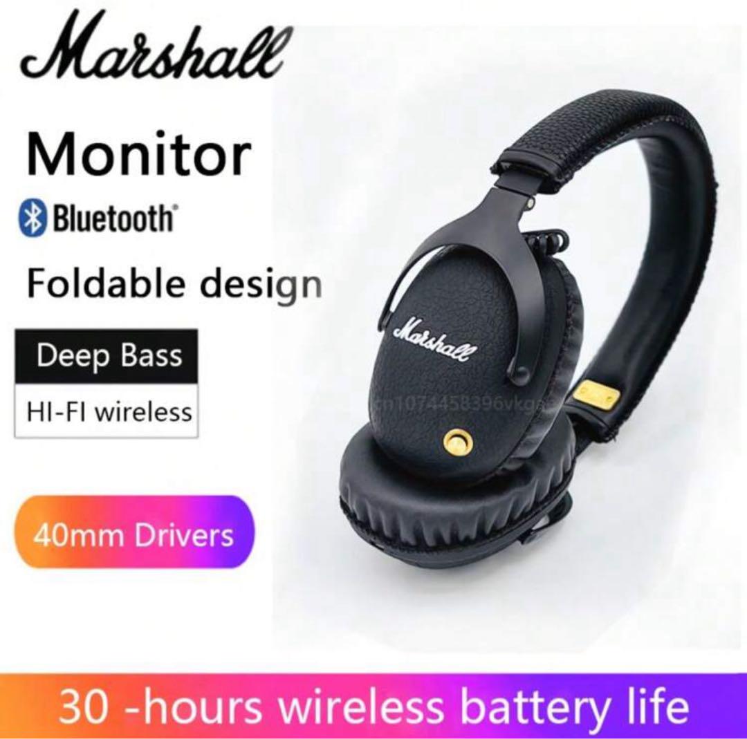 Marshall Monitor Bluetooth ヘッドフォン ブラック - メルカリ