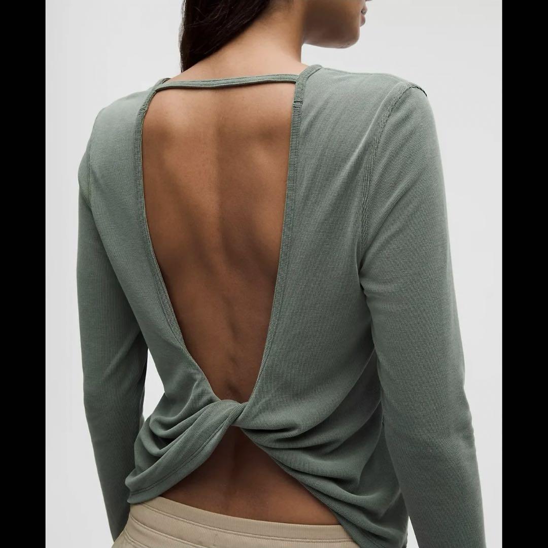 Lululemon ルルレモン　ソフトリブオープンツイストバック　トップス　長袖