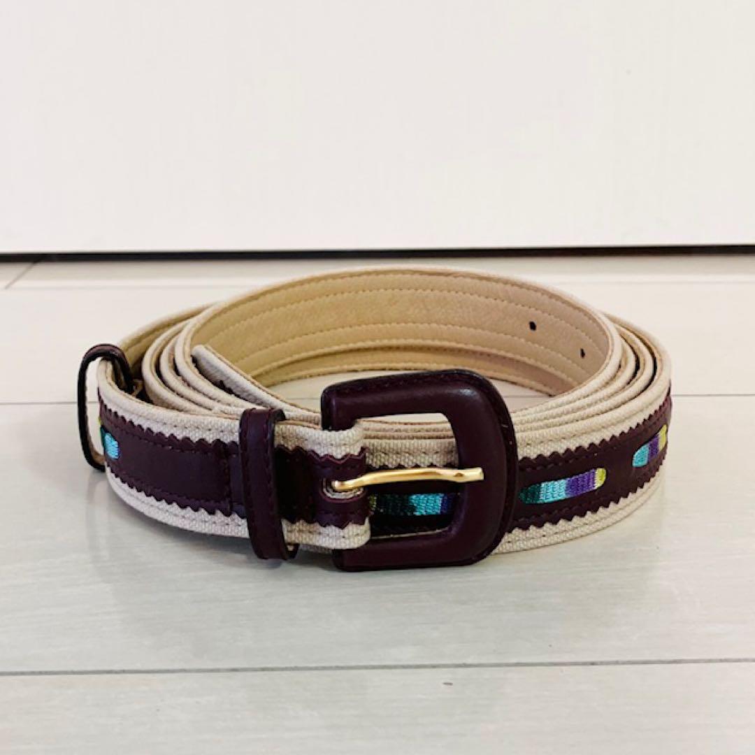 MISSONI ミッソーニ 2重巻きベルト 装飾ベルト ブルー系 M