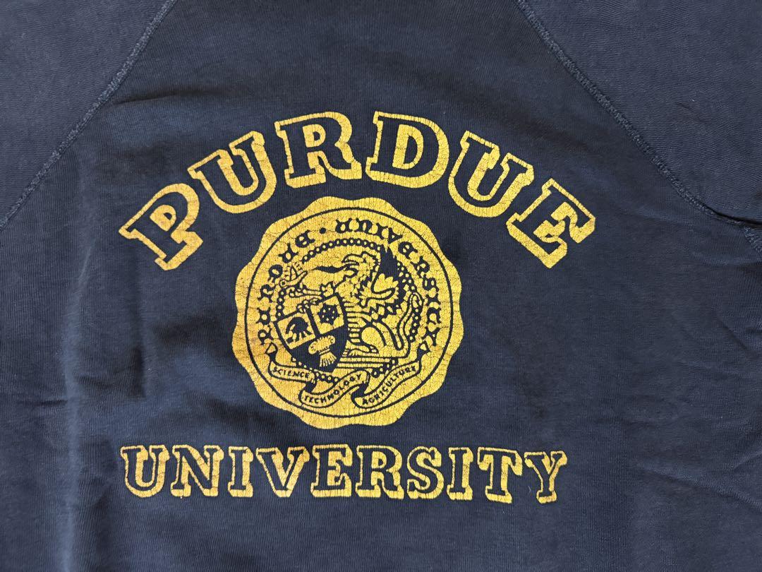 60s ビンテージ　スウェット　ブラックPURDUE 雰囲気系