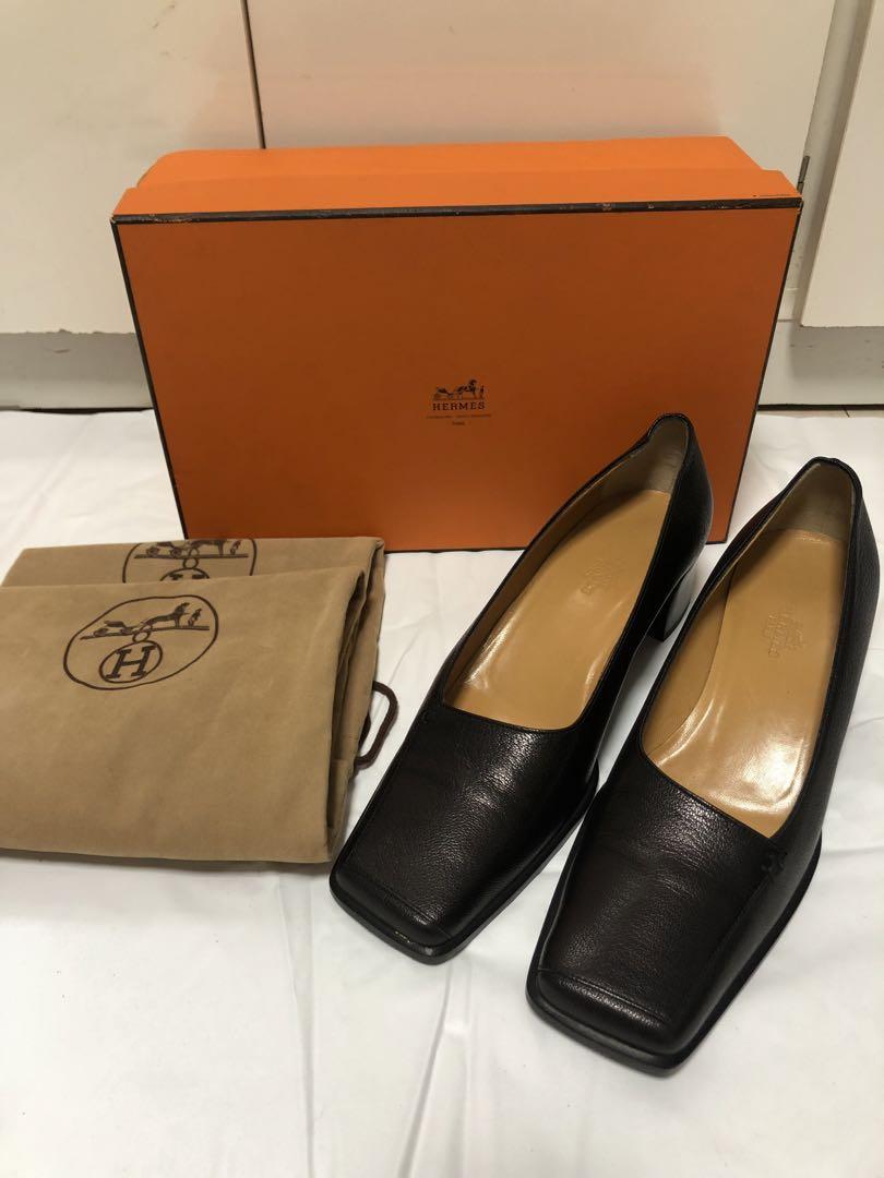 エルメス　パンプス　黒　サイズ36 1/2 23.5センチ
